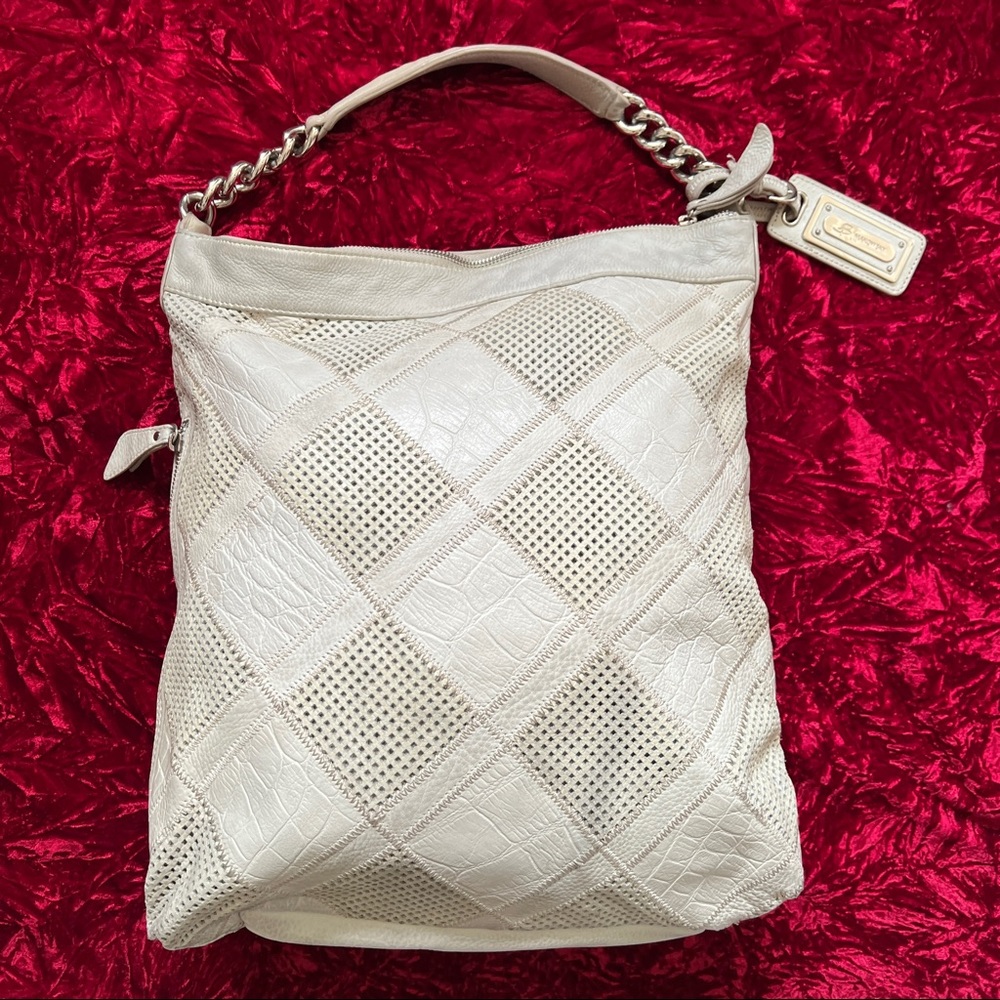 BMakowsky Genuine Leather Patchwork Hobo Bag